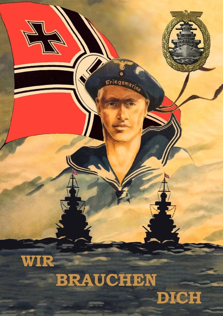 WW2 German Kriegsmarine Recruitment We Need You Poster